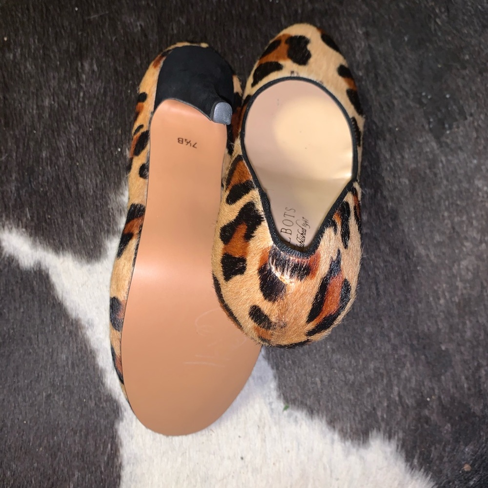 Talbots brown calf hair animal print pump 7.5 - Picture 7 of 7